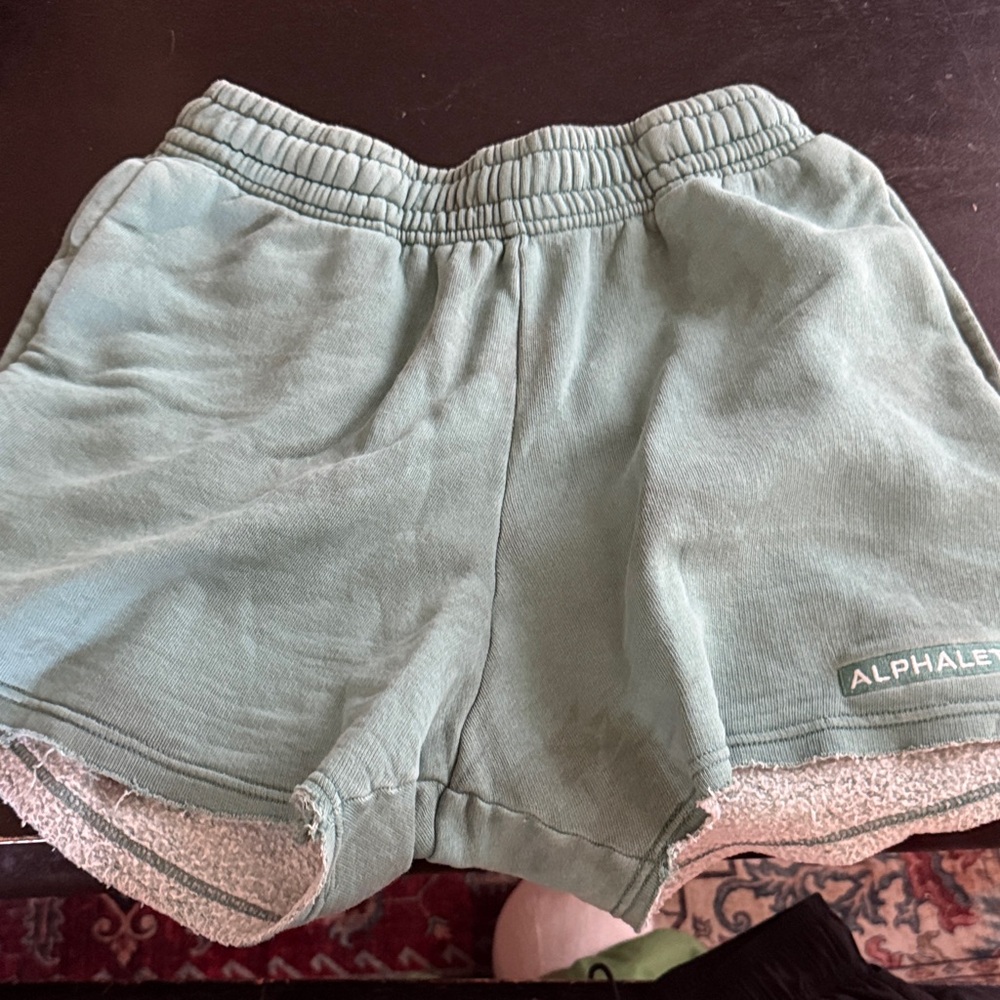 Alphalete Sage Green Workout Shorts